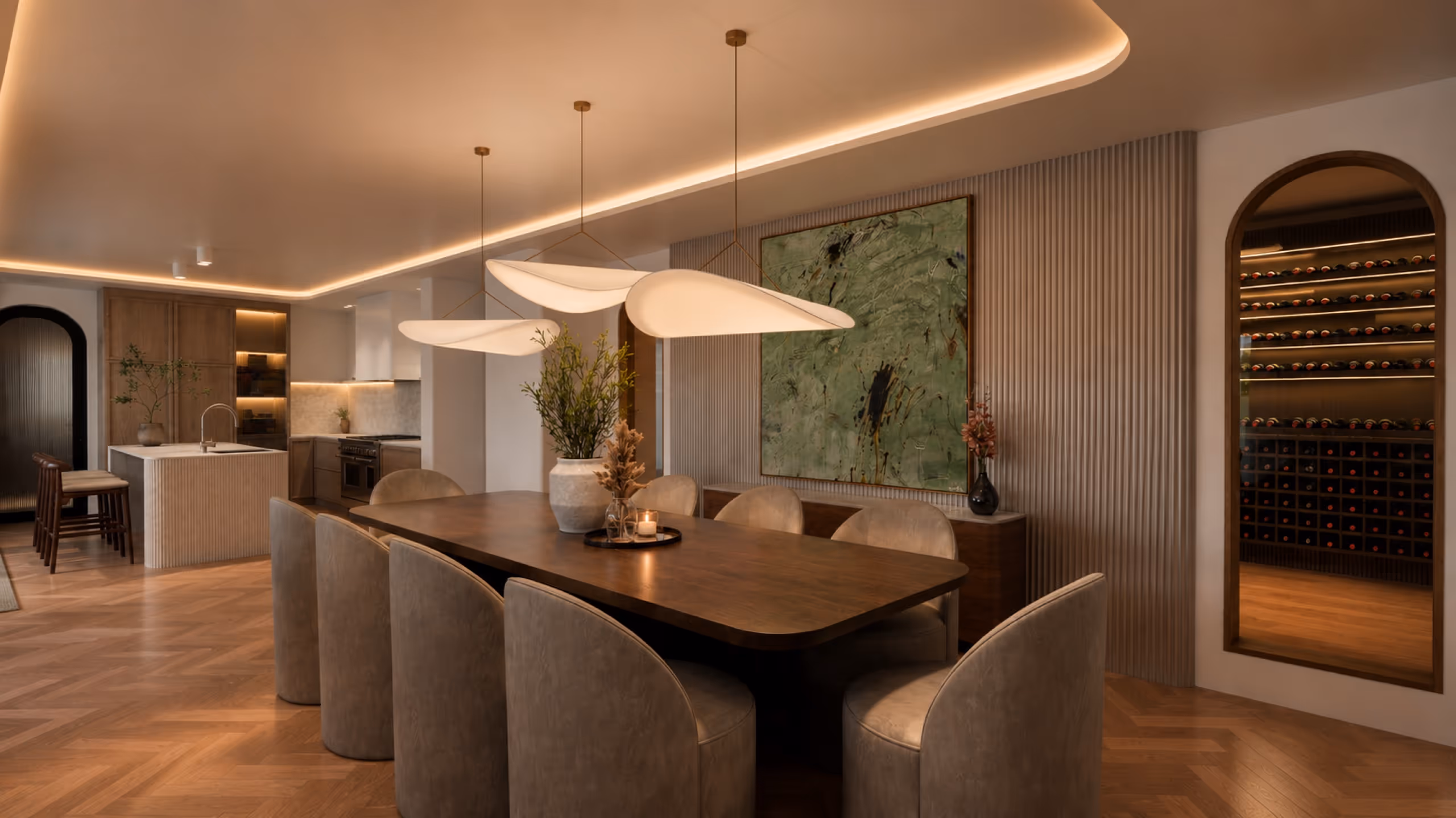 House B — dining & cellar, de Zalze